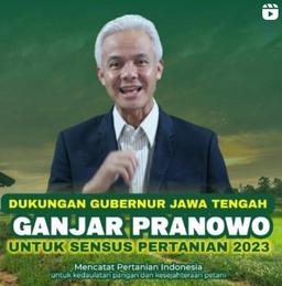 Jawa Tengah Governor Ganjar Pranowo supports the 2023 Agricultural Census